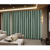 Macochico Velvet Home Movie Theater Curtains Blackout Curtains Luxury Christmas Drapes Soundproof Curtains for Stage Event Auditorium Concert Party Studio Flat Hooks Bottle Green 250W x102L 1 Panel view 1