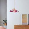 DXYC Retro Lotus Leaf Glass Chandelier | Brass Lamp Holder Pendant Lights | Flower Type E27 Ceiling Light for Kitchen, Dining Table & Living Room view 3