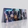 3 Pieces Abstract Elephants Canvas Wall Art Sci-Fi Elephants Posters Prints Machine Animal Painting Picture Artwork for Home Living Room Gym Office Wall Decor Stretched and Framed [60''W x 28''H] view 1
