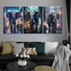 3 Pieces Abstract Elephants Canvas Wall Art Sci-Fi Elephants Posters Prints Machine Animal Painting Picture Artwork for Home Living Room Gym Office Wall Decor Stretched and Framed [60''W x 28''H] view 3