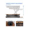 Pemberly Row 40" Adj Standing Desk Converter/Anti Fatigue Mat Bundle - Teak Wood view 4