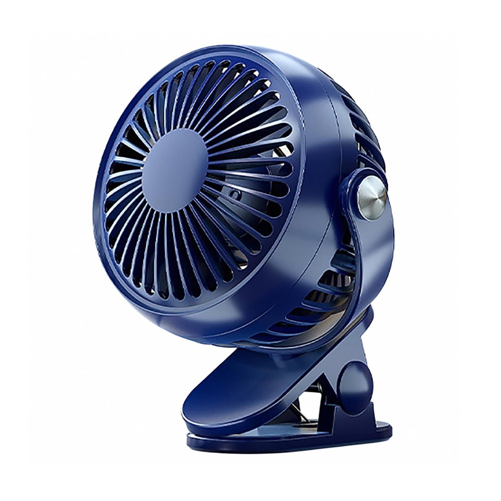 OLKWDAF5 Portable Small Fans, Ultra Quiet Table Fan, 5 Speeds Outdoor Fan, 720 Rotation Personal Cooling, Powerful Airflow, Rechargeable Desktop Fan for Office Dorm(Blue)