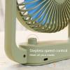 OLKWDAF5 Portable Small Fans, Rechargeable Desk Fan with Strong Airflow, Stepless Speed Control, Wide-angle Air Supply USB Fan, Removable Front Cover, Electric Fan for Whole Room(Green) view 2