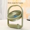 OLKWDAF5 Portable Small Fans, Rechargeable Desk Fan with Strong Airflow, Stepless Speed Control, Wide-angle Air Supply USB Fan, Removable Front Cover, Electric Fan for Whole Room(Green) view 3