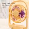 OLKWDAF5 Portable Small Fans, Rechargeable Desk Fan with Strong Airflow, Stepless Speed Control, Wide-angle Air Supply USB Fan, Removable Front Cover, Electric Fan for Whole Room(Green) view 4