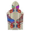 YTDRZ Kids Bath Towel Kids Hooded Beach Towel Kids Pool Towel Retro Colorful Roller Skates Printed Kids Beach Towel for Boys Girls Soft Absorbent Quick Dry Beach Swim Pool Towel view 4