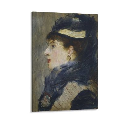 EdouardManet Poster Print Portrait of A Lady Gifts Canvas Painting Poster Wall Art Decorative Picture Prints Modern Decor Framed-unframed 08x12inch(20x30cm)
