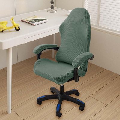 DYINGZL Computer Armchair Covers E-Sports Gaming Chair Cover Soft Elasticity Stylish Nordic Non-Slip Rotating Armchair Slipcovers for Ergonomic Chair(F)
