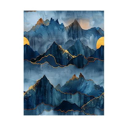 11x14 Landscape Wall Art Canvas Print (Midnight Mountains)