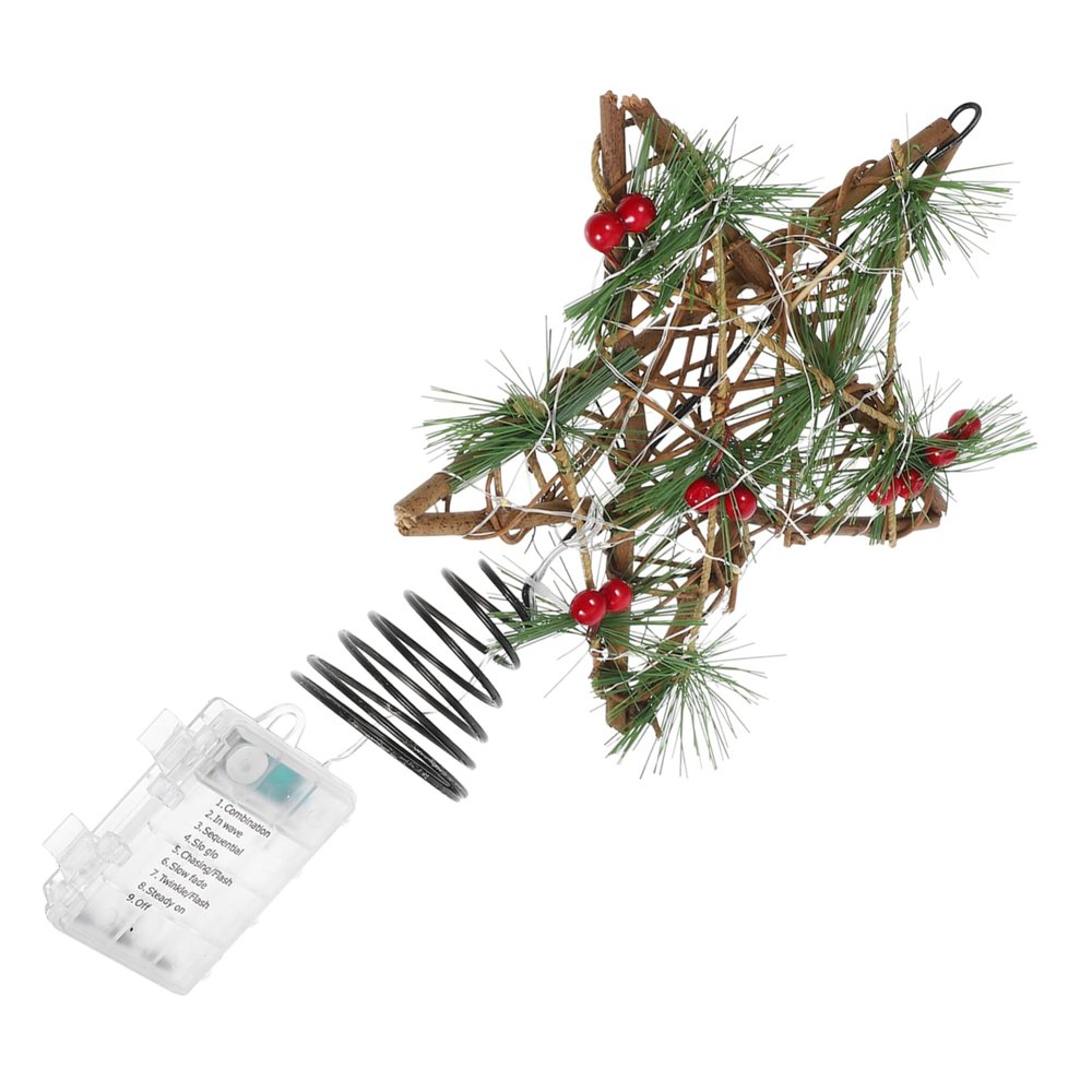 FONDOTIN Christmas Tree Topper Star Treetop Decor Led Lights Sturdy Base for Use Unique Hollow Design for Xmas Party Decorations