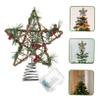 FONDOTIN Christmas Tree Topper Star Treetop Decor Led Lights Sturdy Base for Use Unique Hollow Design for Xmas Party Decorations view 2