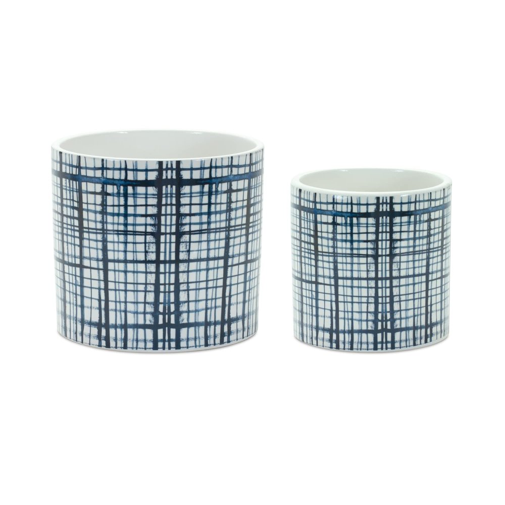HomeLoft Basics Pot (Set of 2) 4"" D x 4"" H, 5.5"" D x 5.75"" H Dolomite - Pack of 2