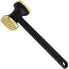 Abizarch 1/2 Pcs Steak Hammer Mallet Double-Sided Zinc Alloy Meat Tenderizer Food-Grade Meat Pounder Maximizes Food Flavor Meat Hammer with Ergonomic Handle for Home Steak Meat Cooking(Golden) view 1
