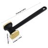 Abizarch 1/2 Pcs Steak Hammer Mallet Double-Sided Zinc Alloy Meat Tenderizer Food-Grade Meat Pounder Maximizes Food Flavor Meat Hammer with Ergonomic Handle for Home Steak Meat Cooking(Golden) view 2