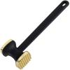 Abizarch 1/2 Pcs Steak Hammer Mallet Double-Sided Zinc Alloy Meat Tenderizer Food-Grade Meat Pounder Maximizes Food Flavor Meat Hammer with Ergonomic Handle for Home Steak Meat Cooking(Golden) view 4