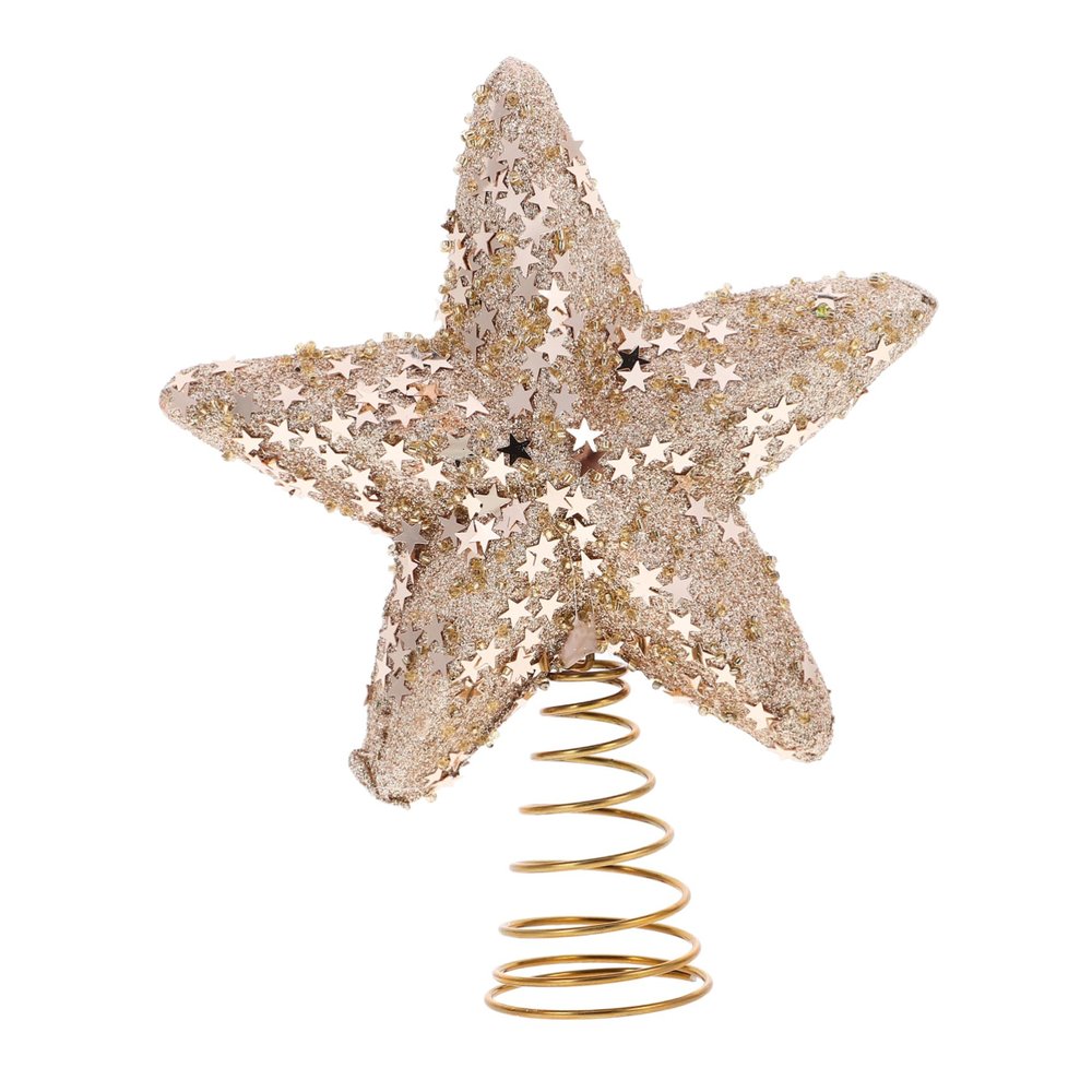Cabilock Christmas Star Tree Topper Decorative Xmas Tree Star Ornament for Holiday Cheer Sturdy Treetop Decoration