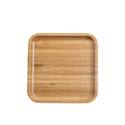 Bamboo Serving Trays Charcuterie Platter Portable Bed Tray for Breakfast Dinner, Eating Trays for Living Room,Restaurants (Square 20 * 20 * 2CM)