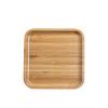 Bamboo Serving Trays Charcuterie Platter Portable Bed Tray for Breakfast Dinner, Eating Trays for Living Room,Restaurants (Square 20 * 20 * 2CM) view 1