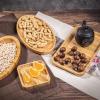 Bamboo Serving Trays Charcuterie Platter Portable Bed Tray for Breakfast Dinner, Eating Trays for Living Room,Restaurants (Square 20 * 20 * 2CM) view 3