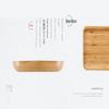 Bamboo Serving Trays Charcuterie Platter Portable Bed Tray for Breakfast Dinner, Eating Trays for Living Room,Restaurants (Square 20 * 20 * 2CM) view 4