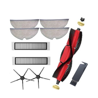 SQJZWOD Accessori Mop Filter Detachable Main Side Brush Cover .Compatible for Roborock S5 Max S6Maxv S4 E4 S6. Vacuum Cleaner Spare Parts(Black pack3)