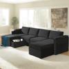 BELUXI Modular sectional couches for Living Room Lounge Sofa U Shaped Couch Furniture Sets l Shape Sleeper Bedroom Comfy Modern (Black, U Shaped Sectional-1) view 1