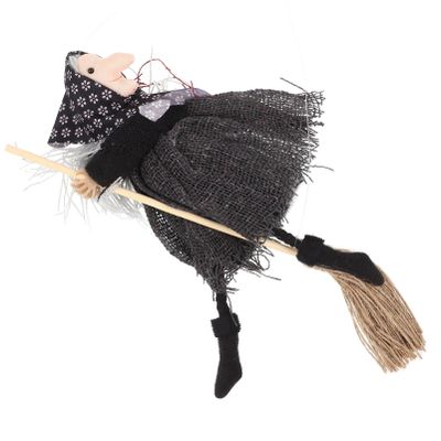 IWOWHERO Hanging Witch Doll Decorative Halloween Accessory Festival Witch Figurine for Halloween Party Compact Suspended Decor Vibrant Color for Home and Desk for Festive Atmosphere