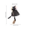 IWOWHERO Hanging Witch Doll Decorative Halloween Accessory Festival Witch Figurine for Halloween Party Compact Suspended Decor Vibrant Color for Home and Desk for Festive Atmosphere view 3
