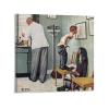 41+Norman Rockwell Illustration Art Before The Shot Poster Print Decorative Painting Canvas Wall Art Living Room Posters Bedroom Painting Framed 20x20inch view 1