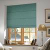 BERISSA Cordless Blackout and Heat Blocking Shades, Custom Privacy Linen Roman Window Shades, 51" W x 47" H, Green view 1