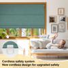 BERISSA Cordless Blackout and Heat Blocking Shades, Custom Privacy Linen Roman Window Shades, 51" W x 47" H, Green view 2