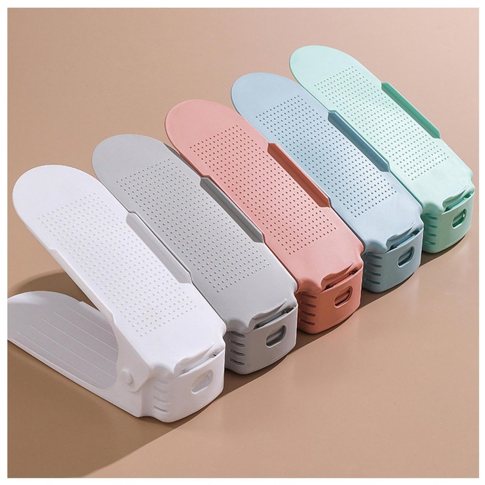 AKYLDI Shoe Slot Organizer, Adjustable Shoe Stacker, Double Deck Shoe Slotz for Shelf Closet Floor,Mixed-15