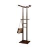 HomeLoft Basics Coat Rack Freestanding Heavy Duty Vertical Coat Rack Foyer Bedroom Living Room Corridor Decoration Hanger Hanging Bag Rack Floor Standing Wood Coat Shelf/K Brown/170 * 40Cm view 1