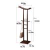 HomeLoft Basics Coat Rack Freestanding Heavy Duty Vertical Coat Rack Foyer Bedroom Living Room Corridor Decoration Hanger Hanging Bag Rack Floor Standing Wood Coat Shelf/K Brown/170 * 40Cm view 2