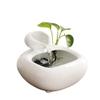 LICONG-2019 Desktop Fountain Ceramic Flowing Water Circulation Wealth Invitation Desktop Fountain Office Decoration Tea Table Fountain Small Decoration Indoor Fountain(White) view 1