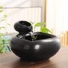 LICONG-2019 Desktop Fountain Ceramic Flowing Water Circulation Wealth Invitation Desktop Fountain Office Decoration Tea Table Fountain Small Decoration Indoor Fountain(White) view 2