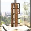 JJENXYYDS Rotating Bookshelf Small Corner Bookshelf for Small Space,360  Display Stackable Spinning Bookshelf Tower for Kids&Adults Solid Wood Bookshelf Organizer,Brown-5 view 1