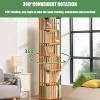 JJENXYYDS Rotating Bookshelf Small Corner Bookshelf for Small Space,360  Display Stackable Spinning Bookshelf Tower for Kids&Adults Solid Wood Bookshelf Organizer,Brown-5 view 2