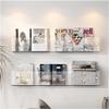 Hanging Magazine Rack Bookshelf Wall Mounted Magazine Storage Rack Brochure Holders, Livingroom Display Rack Acrylic Clear Wall Magazine Rack Literature Stand Brochure Storage Organizer(L 110cm/43.3in view 3