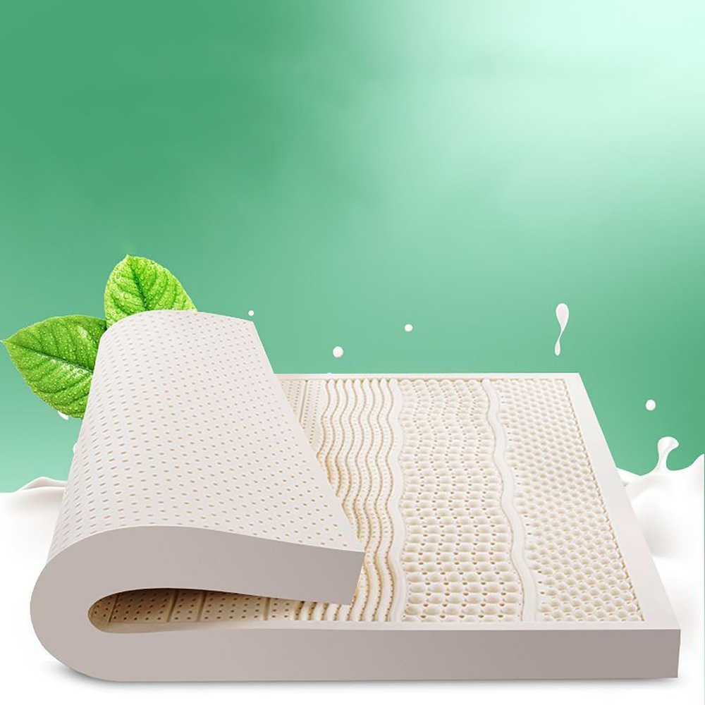 ABJGHYUT 100% Natural Latex Mattress, 5/7.5/10cm Thick Soft Mattress Topper Portable Relieves Pressure, Organic Latex Mattress Cover,7.5cm,120x190cm