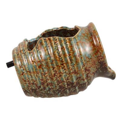LIFKICH Ceramic Waterfall Fountain Jar Elegant Outdoor Decor for Courtyards Gardens Artistic Water Feature for Relaxation Smooth Water Room Accent