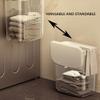 Bathroom with A Cover to Put Clothes In the Shower God Household Bathroom Transparent Wall Basket Dirty Clothes Storage Basket Dirty Clothes Basket view 2