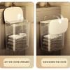 Bathroom with A Cover to Put Clothes In the Shower God Household Bathroom Transparent Wall Basket Dirty Clothes Storage Basket Dirty Clothes Basket view 3