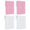 PATIKIL 3 Inch Mini Kpop Photocard Binder 2.5"x3.5" Album with 32 Pockets Small Bookshelf Love Heart Picture Holder Book for Collection 4 Pack, Pink White view 1