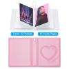 PATIKIL 3 Inch Mini Kpop Photocard Binder 2.5"x3.5" Album with 32 Pockets Small Bookshelf Love Heart Picture Holder Book for Collection 4 Pack, Pink White view 3