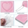 PATIKIL 3 Inch Mini Kpop Photocard Binder 2.5"x3.5" Album with 32 Pockets Small Bookshelf Love Heart Picture Holder Book for Collection 4 Pack, Pink White view 4