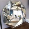 SOYDAN 25.625.6in Diamond Shaped Large Wall Mirror for Decor Elegant Living Room, Modern Beveled Edge Frameless Accent Mirror for Entryway, Dining Room, Bathroom view 2