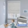 UrMoon Cordless Roman Shade for Windows Waterproof Blackout Roman Shades for Door Fabric Window Blinds for Home, Light Brown(60% Brown), 20 1/2" W x 48" H view 4