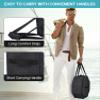 SLEEPING LAMB Hat Box for Travel and Storage, Collapsible Cowboy Cap Organizer for Closet with Handles, Hat Boxes for Men and Women Storage Large Cap Case Carrier with Cardbord, Black view 2