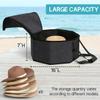 SLEEPING LAMB Hat Box for Travel and Storage, Collapsible Cowboy Cap Organizer for Closet with Handles, Hat Boxes for Men and Women Storage Large Cap Case Carrier with Cardbord, Black view 3